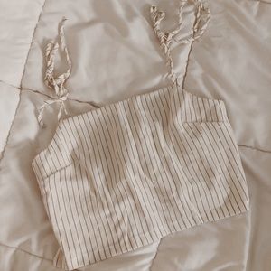 trendy pin stripe crop top ⭐️